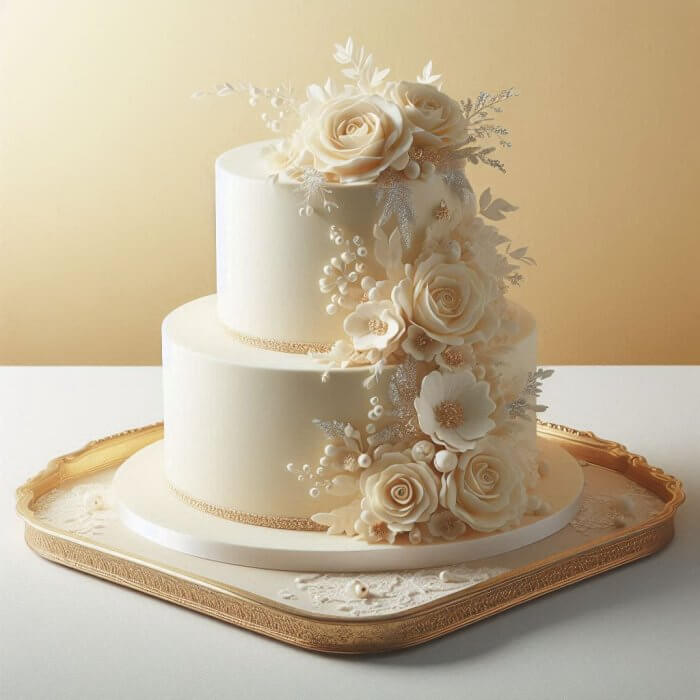 natur szinü torta
