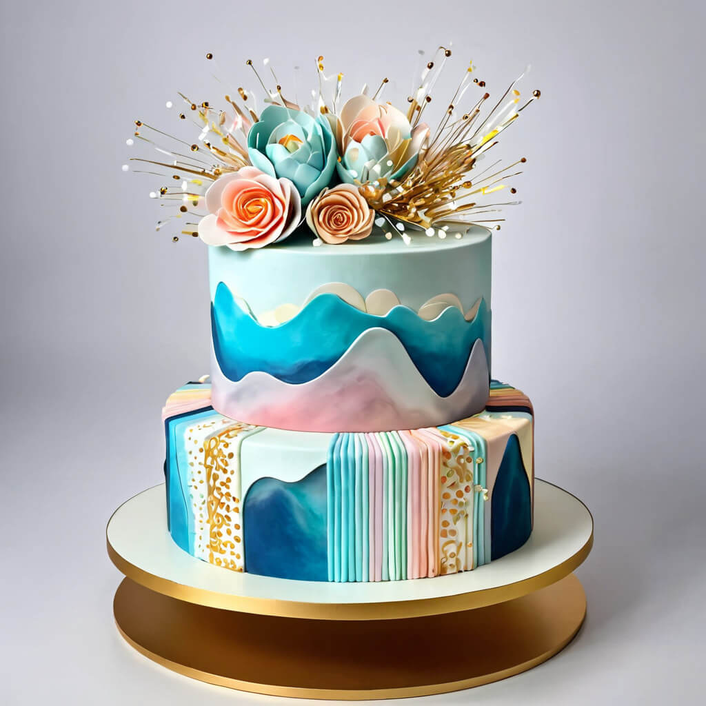 vibrant color cake