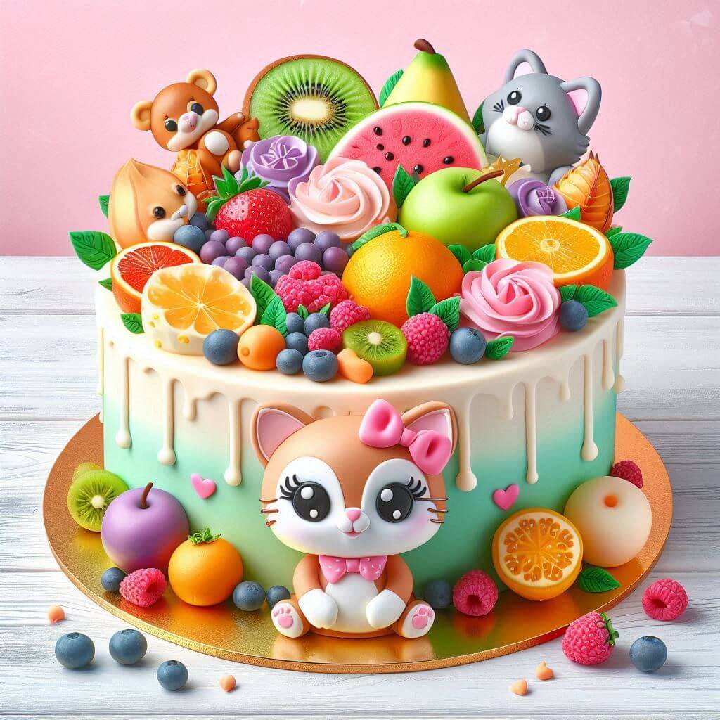 fruits and cartoonfigures