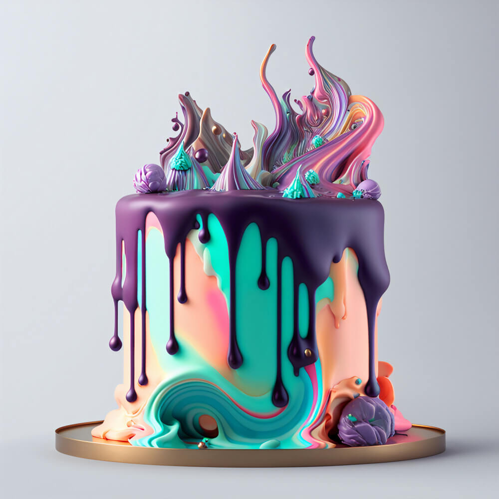 very colorful cake